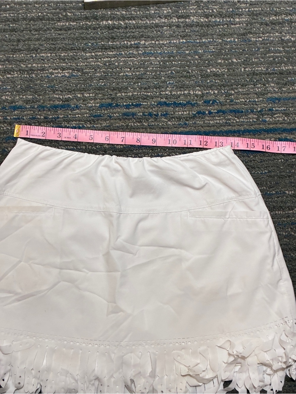 Lucky in Love White Fringe Tennis Golf Skort Skirt Size M 8-10 - Picture 8 of 9
